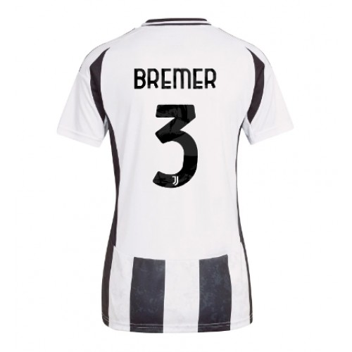 Fotballdrakt Dame Juventus Gleison Bremer #3 Hjemmedrakt 2024-25 Kortermet